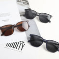 Brand Design Fashion Classic TR90 Frame TAC Polarized Lens Square Frame Sunglasses for Men Women With Metal Nail Rivet