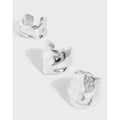 S925 Sterling Silver Irregular Clip on Earrings Minimalist Ear Cuff Earrings Texture Non-piercing Earrings Women Fashion Jewelry
