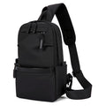 Custom Fashion Waterproof Leather School Messenger Bag Casual Sports Crossbody USB Men's Sling Shoulder Chest Bags