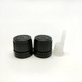 18 410 Essential Oil Bottle with Screw Cap Glass Body Plastic Orifice Tamper Evident Resistant Dropper Lid with Stopper