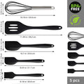 Naixin 5-Piece Silicone Cooking Tool Set BPA-Free Hygienic Seamless Design 5 Colors Available Dishwasher Safe Home Kitchen