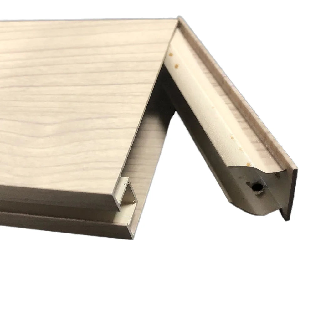 Naview Modern Design Wood Grain Aluminum Tube Interior Decoration Suspended Ceiling Strip Fashionable Metal Profile