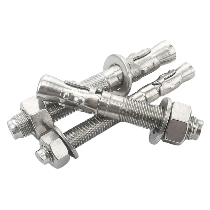 Wedge Anchor Bolt 304 Stainless Steel DIN529 Standard High Strength M6 M8 M10 Concrete Wall Nut and Washer Construction Fastener