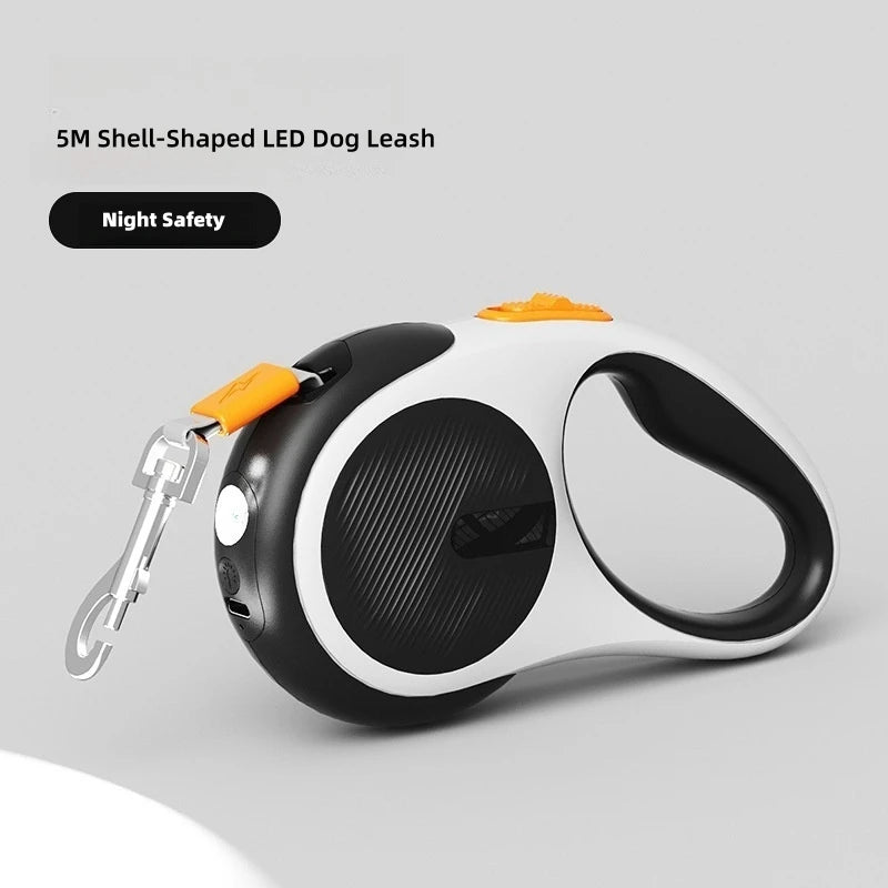 Lightweight Retractable Dog Leash with Semi-Auto Lock & Shock-Absorbing Design Stainless Steel Spring for Large/Small Dogs Cats