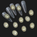 Luxury Virgin Maria Nail Charms Diamond Gold Silver Zircon Nail Jewelry 3D Nail Art Decoration
