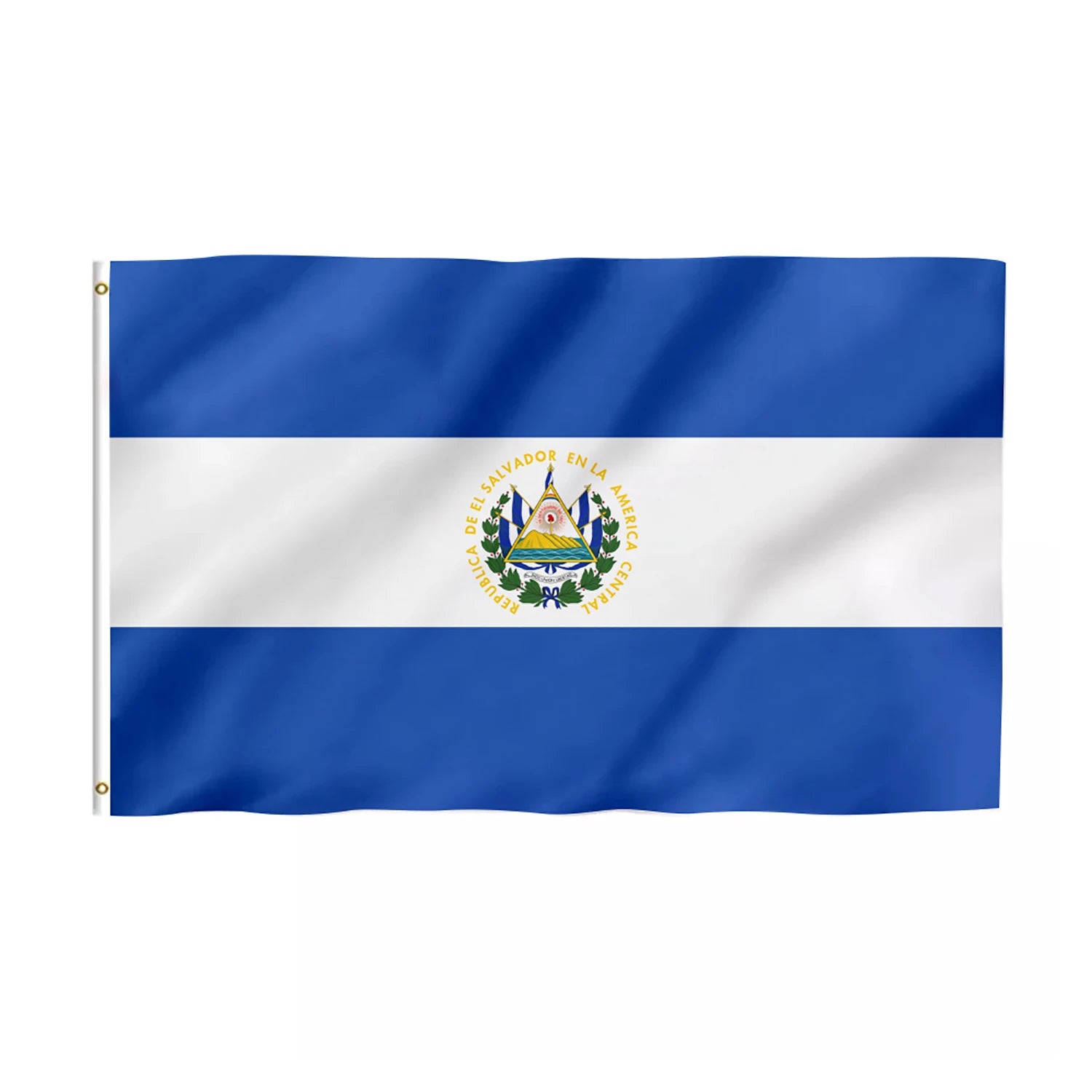 Promotional 3x5ft El Salvador Lopci Custom Vinyl and Silk Banners Flags 100% Polyester Outdoor Decoration Pennant Style