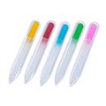 Customized Printing Logo Double Side Disposable Crystal Glass Nail Buffer Manicure Nail File