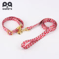 2025 Custom Personalized Luxury Dog Collar Leash Set QQpets Sublimation Design Adjustable Nylon Printed Pattern Polyester