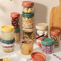 Hxglass Watertight Kitchen Storage Jar Sealed Snack Food Storage Box Stackable Tea Coffee Sugar Container for Food Storage