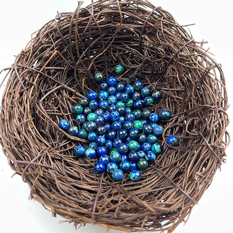 100pcs Natural Azurite Round Beads 6mm Healing Stone Jewelry Supplies Under $50 Ready-to-Ship