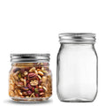 Hot Sale Wide Mouth Cookies 250ml 500ml 1000ml Airtight Food Spice Jar Sets Storage Bottles Jars with Stainless Steel Lid