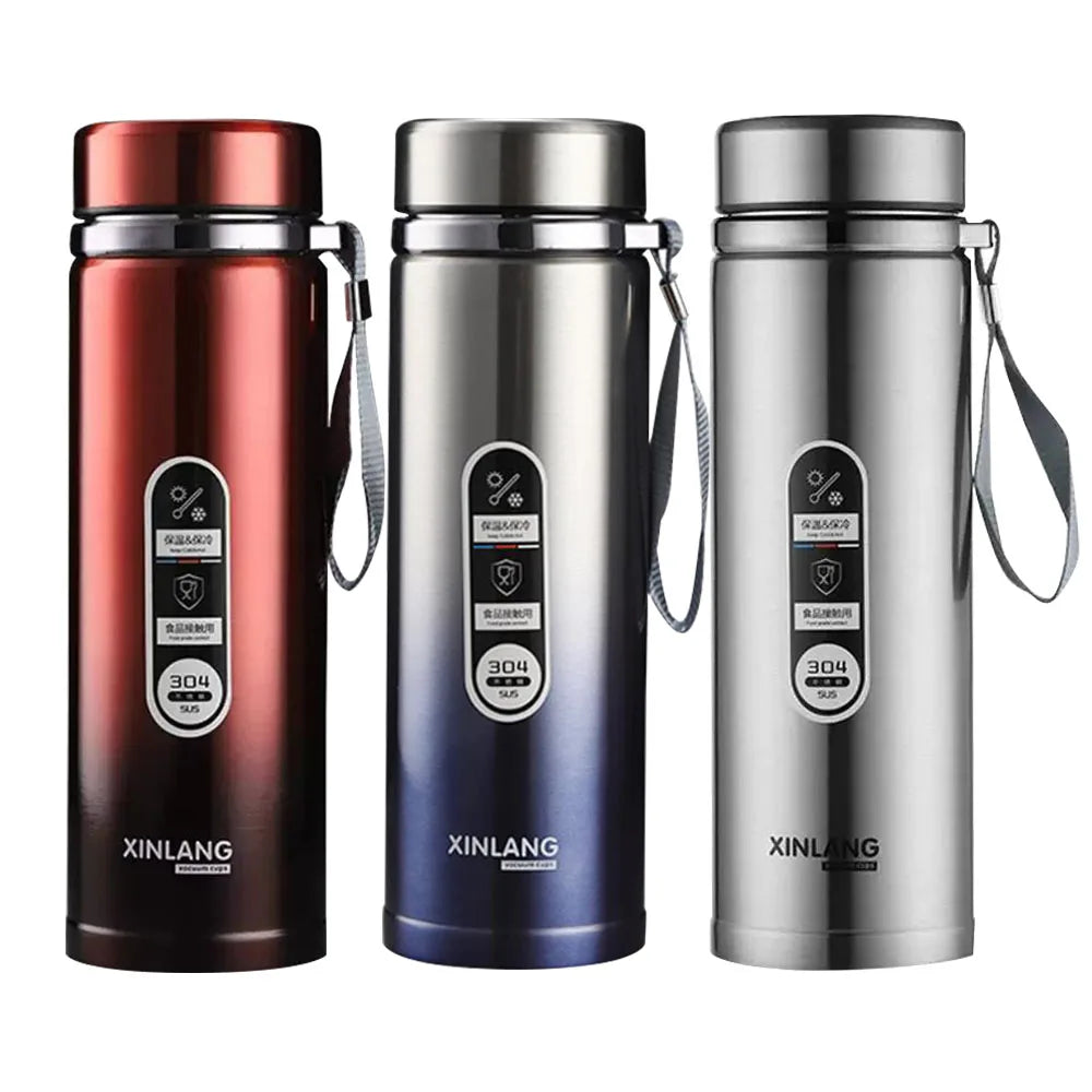 New Reusable Double Wall Stainless Steel Vacuum Insulated Travel Mug Coffee Warmer and Tea Infuser Termos De Agua