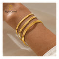 Stainless Steel Jewelry Bracelet 3-5mm Simple Flat Snake Chain Men Women Plated Gold Herringbone Snake Chain Bracelet