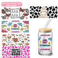 Custom Uv Dtf Sticker Transfers Cat Mom up Dtf Wraps Mother's Day Uv Dtf Sticker Cup Wraps Transfers for 16oz