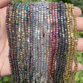AsVrai U 3x2mm Faceted Octagon Black Hematite Beads Spacer Beads for Jewelry Making Handmade DIY Bracelet Necklace Accessories