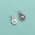 Fashion Jewelry 925 Sterling Silver Engrave Heart Disc Charm Pendant for Jewelry Making Accessories