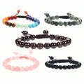 7 Chakra Natural Gemstone Bracelets for Women Men Jewelry Handwoven Adjustable Energy Healing Yoga Natural Stone Bracelet MegaBDM
