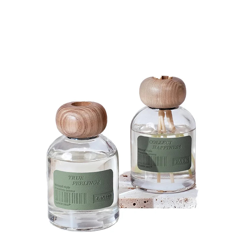 Home Fragrance 150ml Glass for Reed Diffuser Bottle Screw 500ml 100ml 120ml Capacity Screen Printing Surface Empty Oil Shoulder