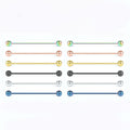 ASTM F136 Titanium Silver Gold Cartilage Tragus Helix Conch Pierced Industrial Barbell Ear Piercing Jewelry