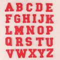Red Black 5.5cm A-Z Alphabet Letter Ironing Patch Embroidered Iron on Patches for Clothing Badge