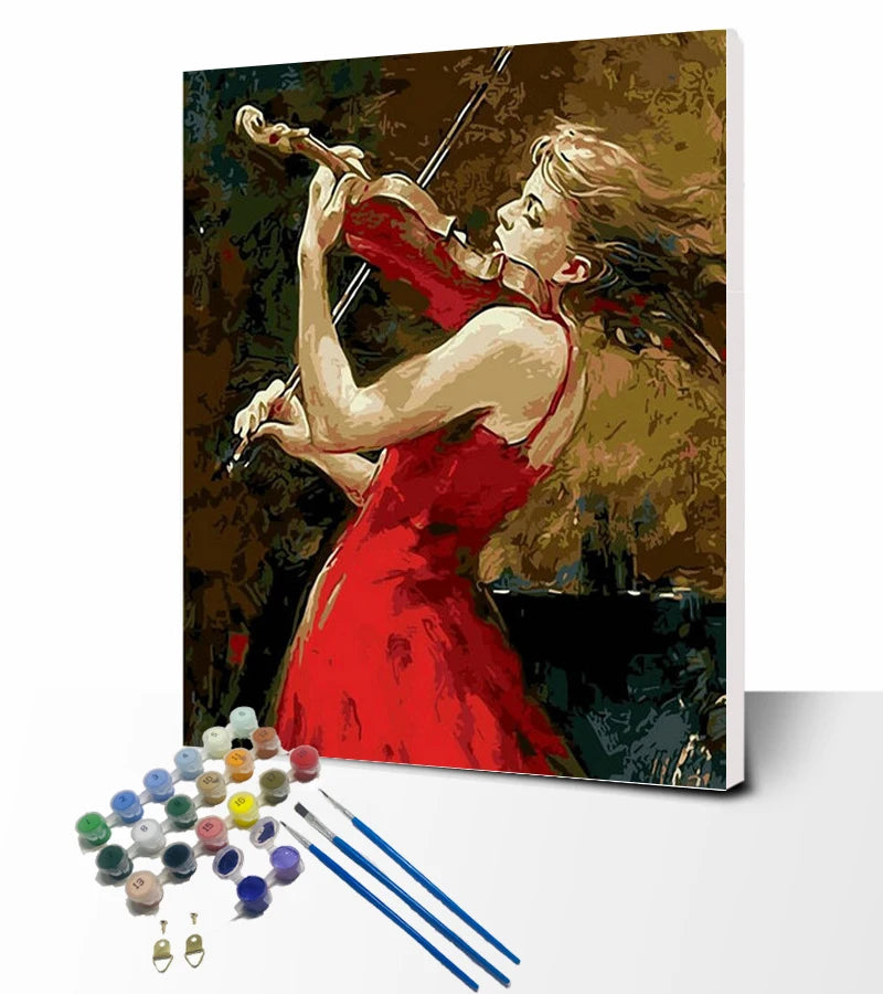 Painting by Numbers Flower Girl Diy Coloring by Numbers Handpainted Kits Drawing Canvas Pictures Figure Home Decor
