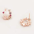 2021 Flower Korean Butterfly Earrings Sweet Flower Stud Earring for Women