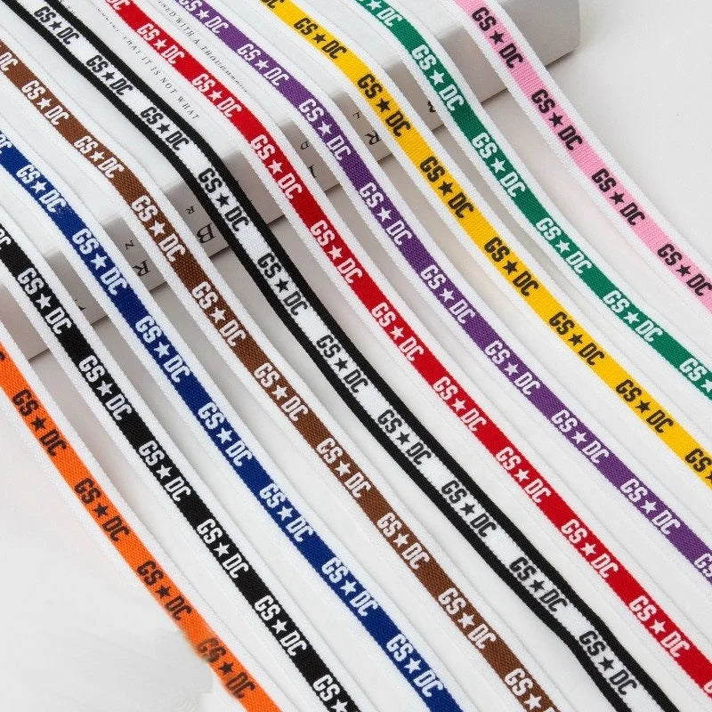 China Wholesale Custom Printed 1cm Elastic Band Made of Polyester/Nylon HLY Brand Model HLY2023070501