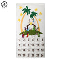 White Nativity Christmas Calendar Felt Countdown Advent Calendar Christmas Toddler Kids Diy Toy Home Decoration