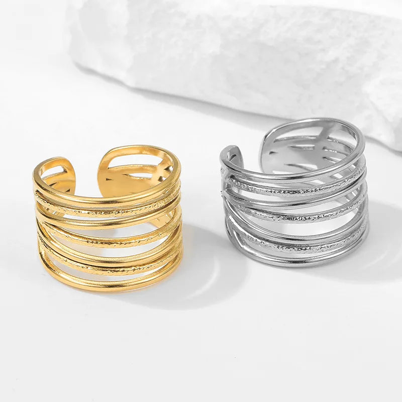 Beimai OEM Stainless Steel 2023 Fashion Jewelry Line Rings