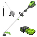60V 16" Cordless Battery String Trimmer (Attachment Capable) and 8" Edger Attachment Combo Kit: 4.0 Ah Battery and Charger MegaBDM