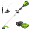 60V 16" Cordless Battery String Trimmer (Attachment Capable) and Horizontal Blower Attachment: 4.0 Ah Battery and Charger MegaBDM