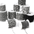 1metre 12 Styles Copper Black Glass Zircon Arrangement Trim Metal Chain Stitched for Wedding Dress Bag Decoration Accessories Y7