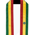 Cheap Printing High School Ethiopia Flag Satin Scarf Honor Ribbon Used by Students to Celebrate Graduation