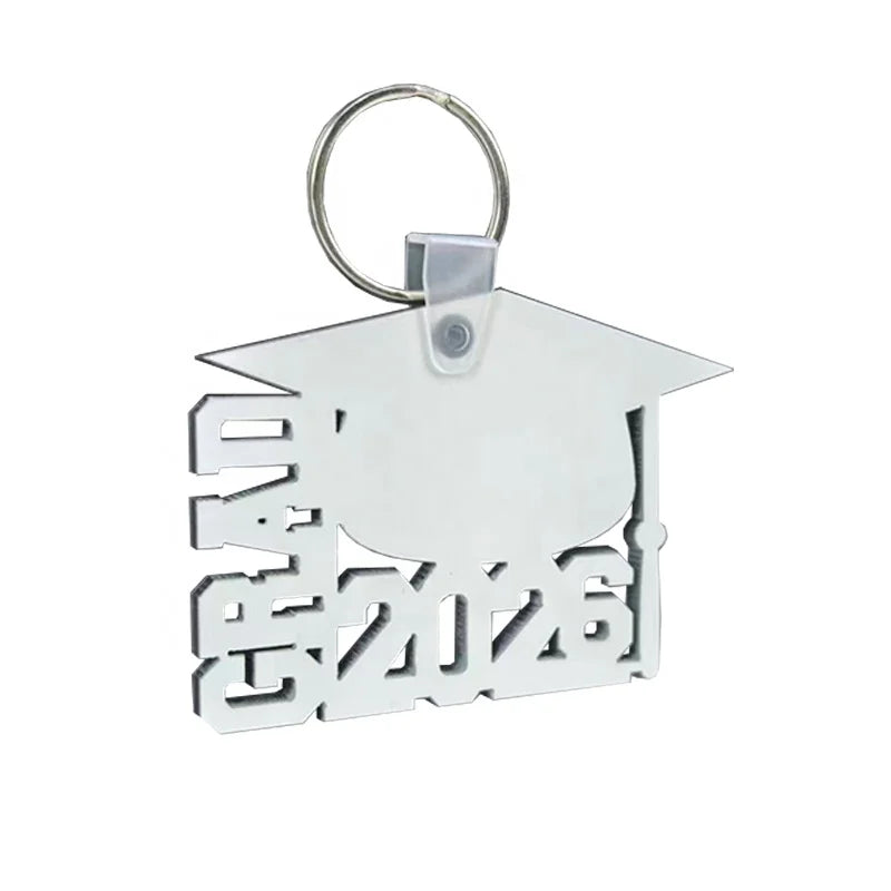 Graduation Memory DIY Design Printable Grad 2026 Keychain Sublimation Blank Grad Cap 2026 Key Rings