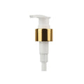 28/410 Left Right Locked Treatment Liquid Plastic Lock Dispenser Lotion Pump With Shiny Gold Closure