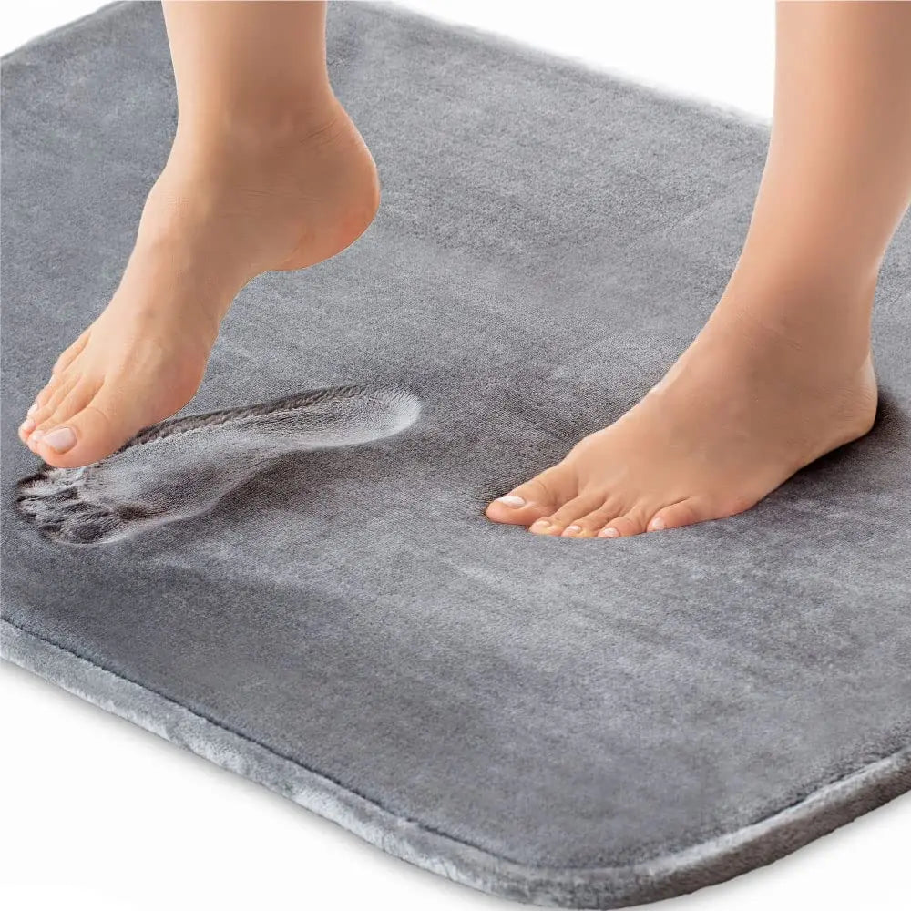 1.7cm thicker 50*80cm Solid Gray Bathroom Rug Yellow Beige Fiber Bath Mat Bathroom Rugs and Mats Extra Soft