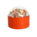 Valentines Day Round Shaped Luxury Artificial Flower Clear Acrylic Storage Box Wholesale Jewelry Gift Packaging