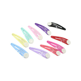 100pcs/bag Colorful Metal Snap Hair Clips With Pads for Bow Making Tear Drop Hairpins Kids DIY Headpiece