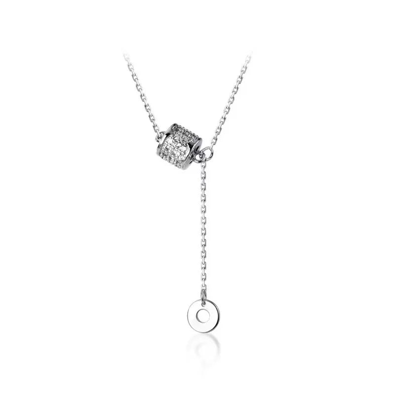 Factory Direct Sale Wholesale Women Fine Jewelry Collarbone Chain Necklaces Cool 925 Sterling Silver Tassels Necklace