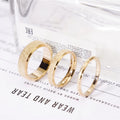 EManco Glitter Gold Rings Stainless Steel Ring 2021 Anniversary Jewelry Trendy Matte Gold Plated Luxury Women Couple Love  Rings