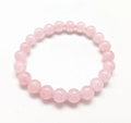 Rose Quartz Crystal Bead Bracelet 8mm Genuine Gemstone Bracelet Promote Love Self-Love Gift for Men and Women