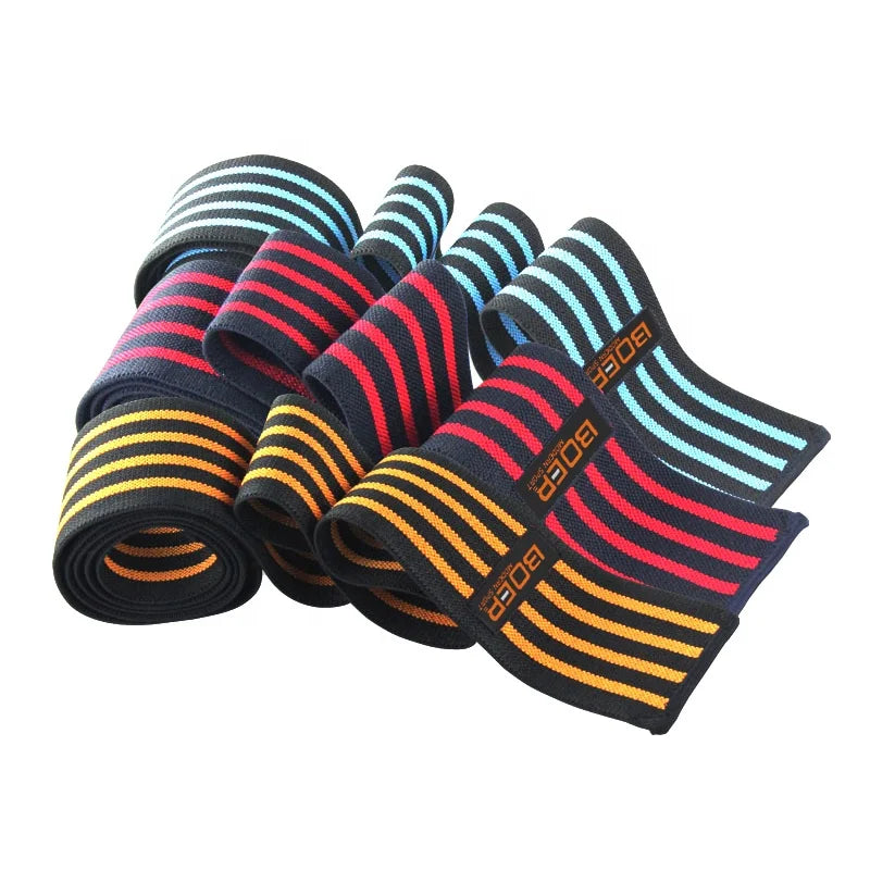 Boer Nylon Knee Wraps Elastic Knee Bandage for Powerlifting Squatting
