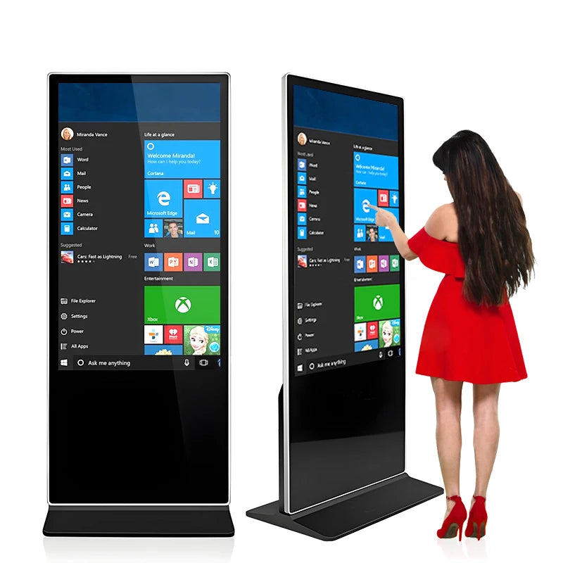 43/49/55/65/75 Inch Indoor Smart Kiosk Vertical LCD Advertising Display Interactive Panel Digital Signage Shopping Mall Elevator