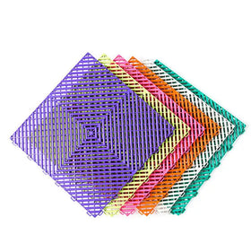 Plastic Non-slip Interlocking Garage Floor Tiles Drainage Mats for Basement Swimming Car Parking Plastic Floor Mat