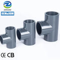 UPVC High Pressure Pipe Fittings 1-1/4" Sch80 Three Way Equal Tee ISO9001:2015 Certified Welding for Industrial Water Supply