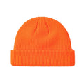 Chic Blaze Orange Beanie Hat for Adults Winter Ski Cap with Hip Pop Skull Design Chunky Stretch Knitted Fashionable for Travel