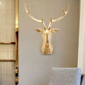 50*58cm  2024 Deer Head Crafts 3D Iron Wall Decoration Room Decoration Modern Light Luxury Living Room Sofa Background