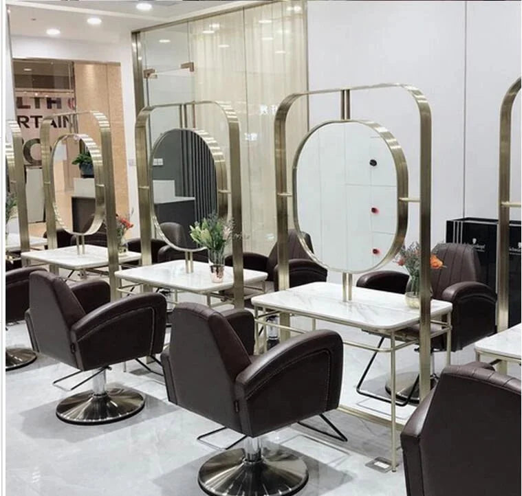 New Salon Furniture Haircut Styling Station With Mirror