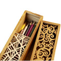 Creative Multi-functional Pencil case Storage Box Luxury Wooden Lacy Hollow Wooden Pencil Pen Packaging case Boxes