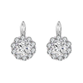 Abiding Jewelry OEM Gemstone Halo 925 Sterling Silver  Earrings Jewelry Wholesale Silver Jewelry Earring